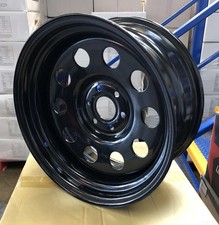 x4 17x8 BLACK MODULAR STEEL WHEELS 6x114.3 ET-12 NISSAN D40 / NP300