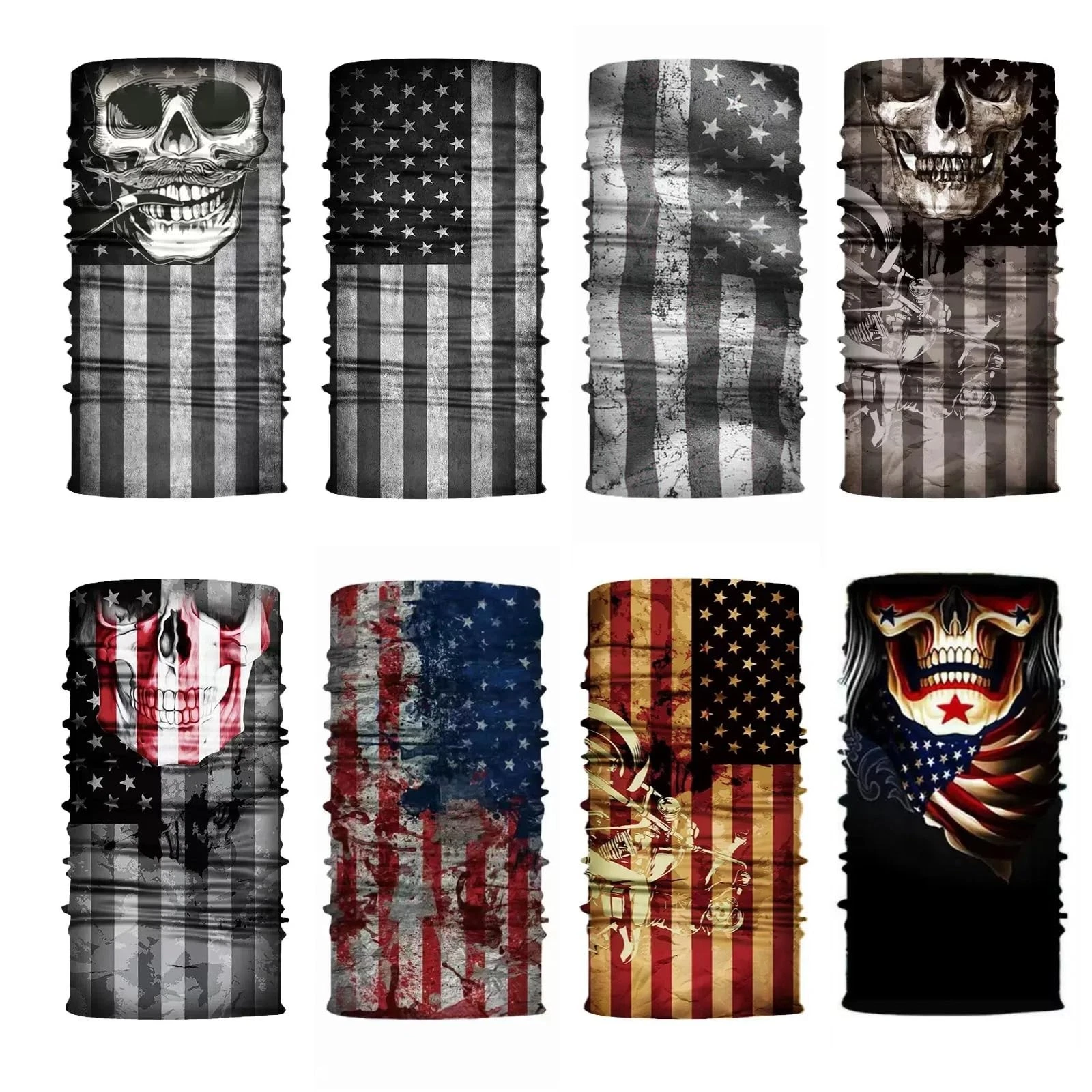 8PCS Seamless Skull Face mask, American flag Neck Balaclava Bandana, Sun prot...
Opens in a new wind