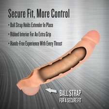 11.5 Inch Cock Sheath Male Penis Extension Extender Girth Enhancer Enlarger
