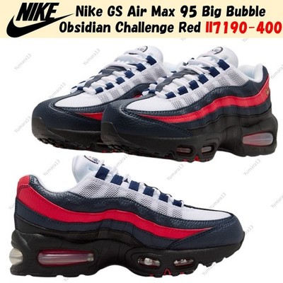 Nike GS Air Max 95 Big Bubble Obsidian Challenge Red II7190-400 Größe 3,5Y-7Y