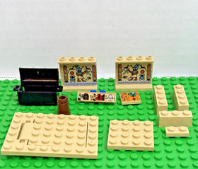 LEGO 5938  Misc Lot Adventurers Desert 1x4x3 Hieroglyph Oasis Ambush