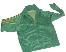 Vintage Track Jacket Court Casuals Shiny Green S Street wear USA 70s athleisure