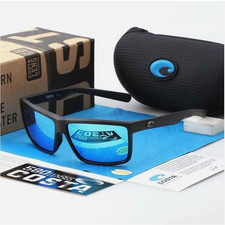 Costa Del Mar Rinconcito Black Frame Blue Polarized 580P Sunglasses NEW