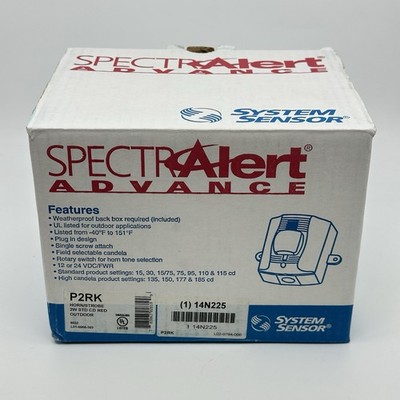 NEW System Sensor P2RK Outdoor Wall-Mounted 2-Wire Fire Alarm Horn Strobe Red