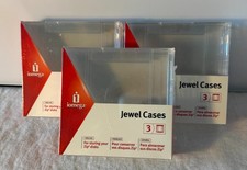 9 EMPTY zip disk jewel cases - Iomega brand- Fits 100, 250, and 750 MB disks.