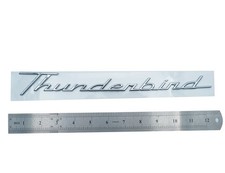 Compatible With 2002-2005 Rear Quarter Panel Script Thunderbird Emblem Silver Compatible With 2002-2005 Rear Quarter Panel Script Thunderbird Emblem Silver