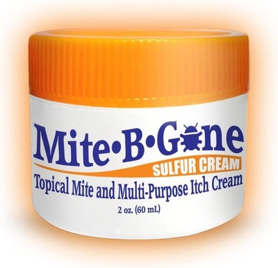 Mite-b-gone Mite Cream & Bite Relief - 10% Natural Blend Sulfur Cream