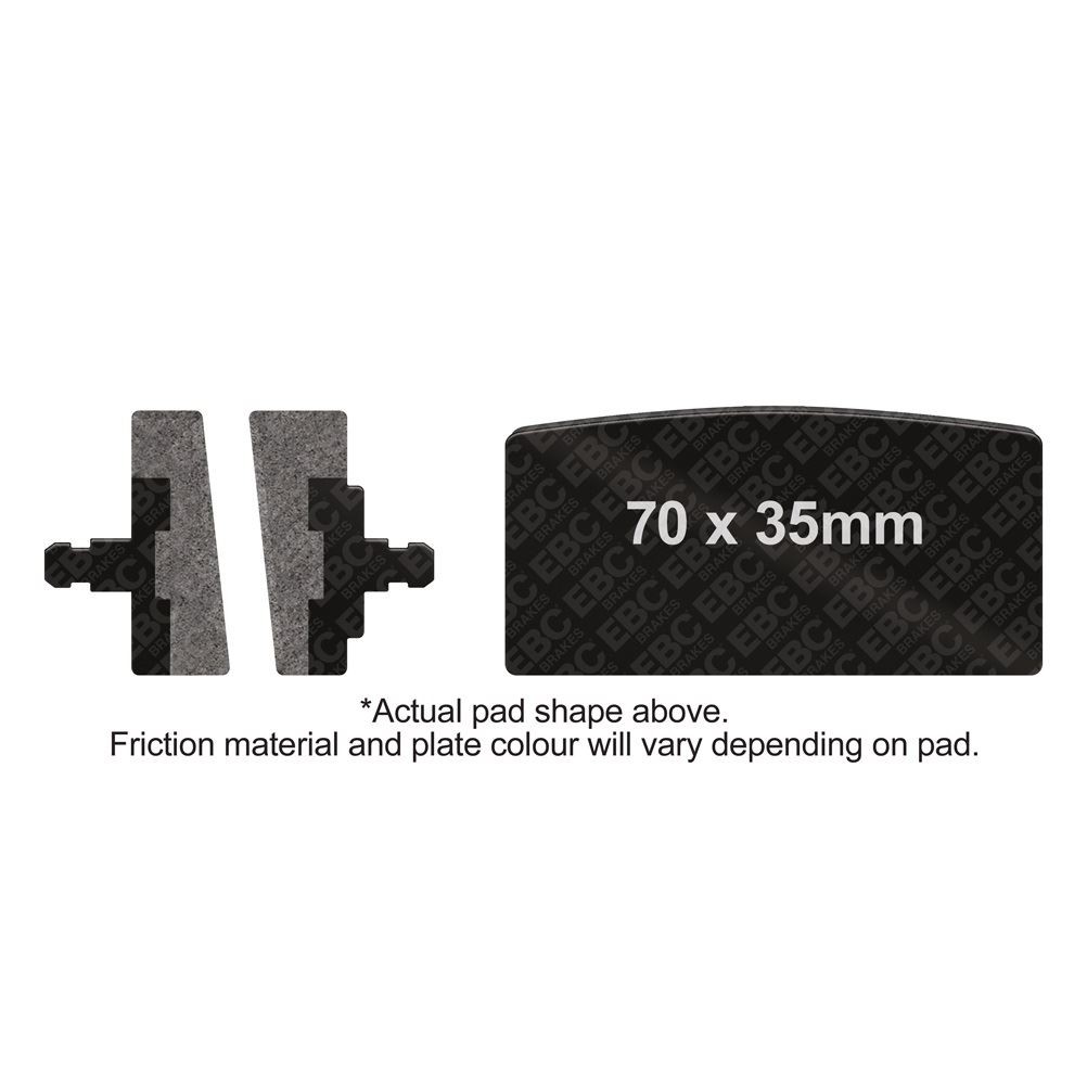 EBC V Pad Semi Sintered Brake Pads Front Right for BMW R80 R Twin Rotor 1980-84