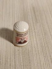 Burma Shave Beard 1980 Fine Porcelain Advertising Thimble