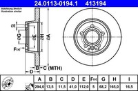 2X Bremsscheibe Hinterachse FüR Ford Seat VW Galaxy I Alhambra VAN Sharan