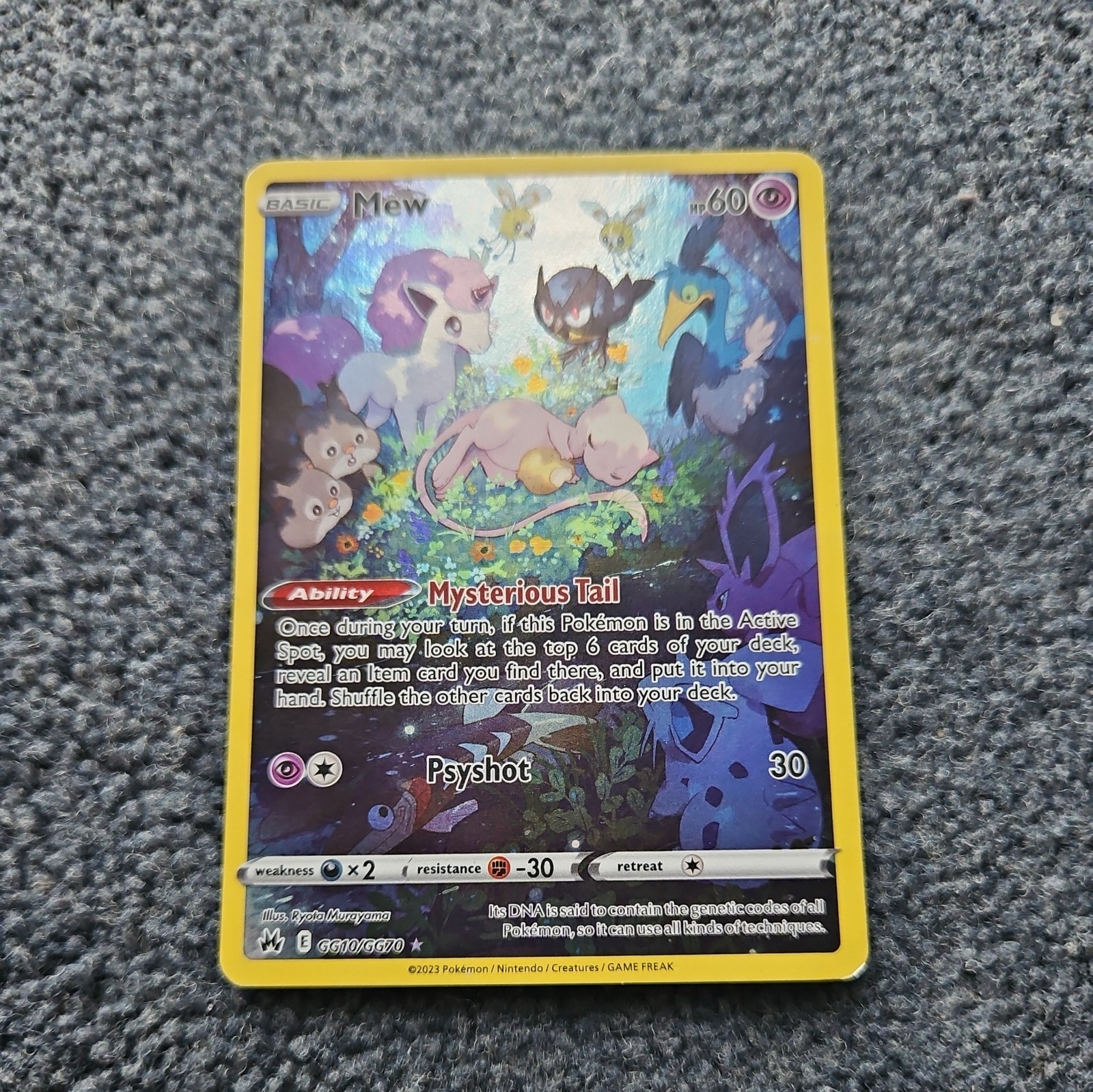 Mew Holo GG10/GG70 Crown Zenith Galarian Gallery Pokemon Near Mint