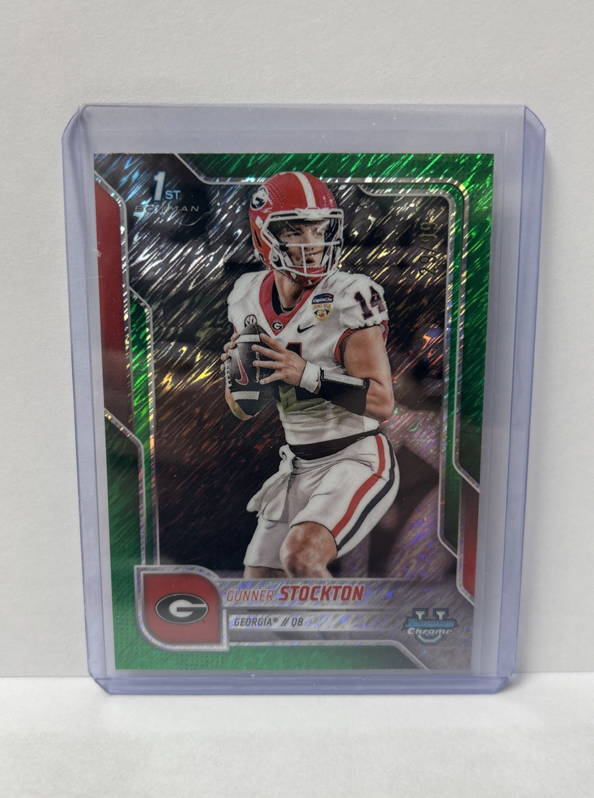 2025 Bowman Chrome U Gunner Stockton Green Shimmer /99 1st Bowman #131