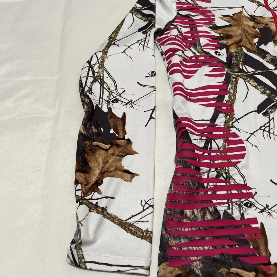 Mossy Oak Womens Camouflage Long Sleeve Quarter Zip Pullover XL White Outdoor - Image 4 of 4