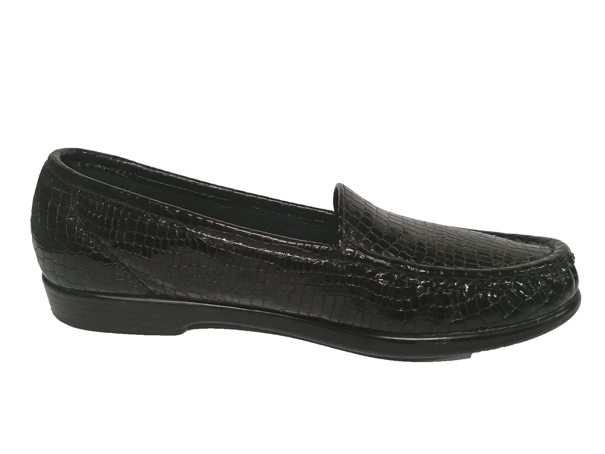 Size 8.5W SAS Patent Leather Crocodile Brown Neutral Comfy Simplify Luxe Loafer SAS Loafer Patent Leather Flats for Women for sale | eBay main image 2