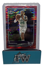 2020-21 Panini Donruss Optic PJ Washington Jr #137 Red Pulsar Prizm Hornets