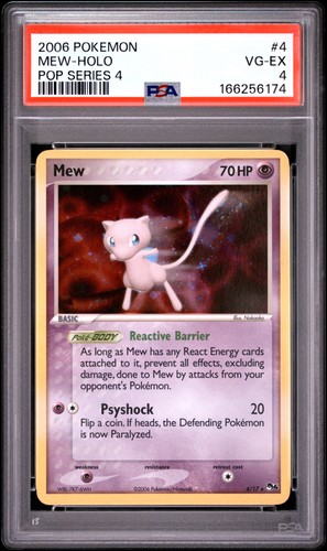 2006 POKEMON POP SERIES 4 #4 MEW-HOLO PSA 4