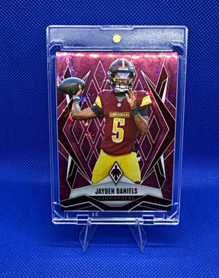 2025 Panini Phoenix Jayden Daniels Pink Winter Snowflake /299 #8 Commanders