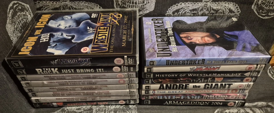 WWE WWF Wrestling DVD Collection Bundle Excellent Condition 16 DVD Bundle  - Image 2 of 4