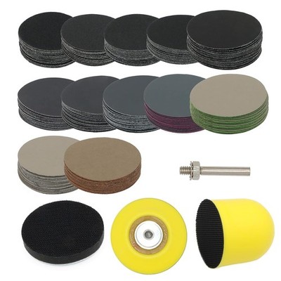 VIBRATITE 184 Stück Schleifscheiben Set 50mm Klett Nasse Trockene Schleifpads
