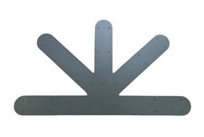 Gable Plate Black Powder-Coated Truss Connector Plates 12:12 Pitch 20.5" X 36"