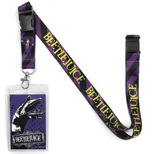 Beetlejuice Reversible Lanyard with Breakaway Clip and ID Holder 5B
