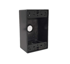 1-Gang 3 1/2-Inch Holes Weatherproof Rectangular Exterior Electrical Outlet Box
