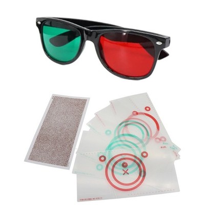 Visual Function Training with Redgreen Fixed Variable Vector Maps and Glasses