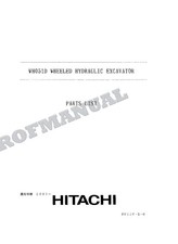 HITACHI WH051D Excavator Parts Catalog Manual SN 0001