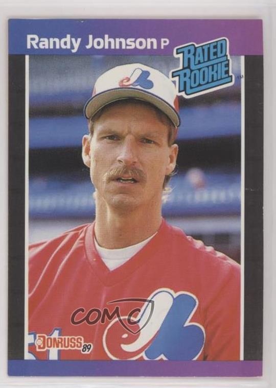 1989 Donruss Rated Rookie Randy Johnson (*Denotes on Back) #42 Rookie RC HOF