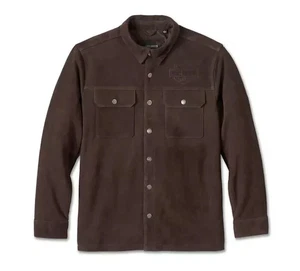 Harley Davidson Men's Milwaukee Aviator Suede Riding Shirt 97005-25VM