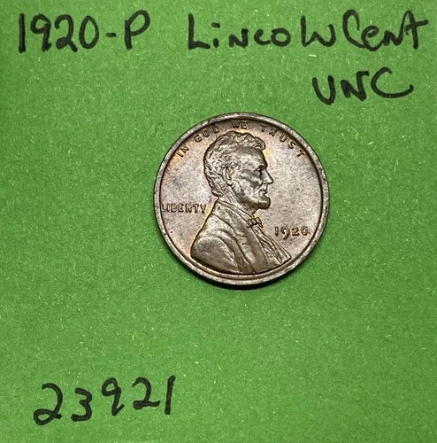 1920-P Lincoln Wheat Cent / Penny 1c Uncirculated