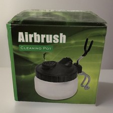 Airbrush Paint Cleaning Pot Multifunctional Station Glass Stand Filters Brushes