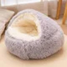 2 in 1 Soft Plush Pet Bed 50CM with Cover round Cat Bed Pet Puppy Mattress Warm