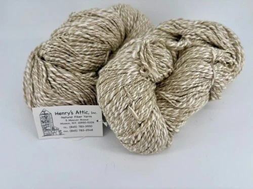 Henry’s Attic Inca Cotton Organic Bulky Yarn Natural Beige – 2 Large Skeins - product listing photo