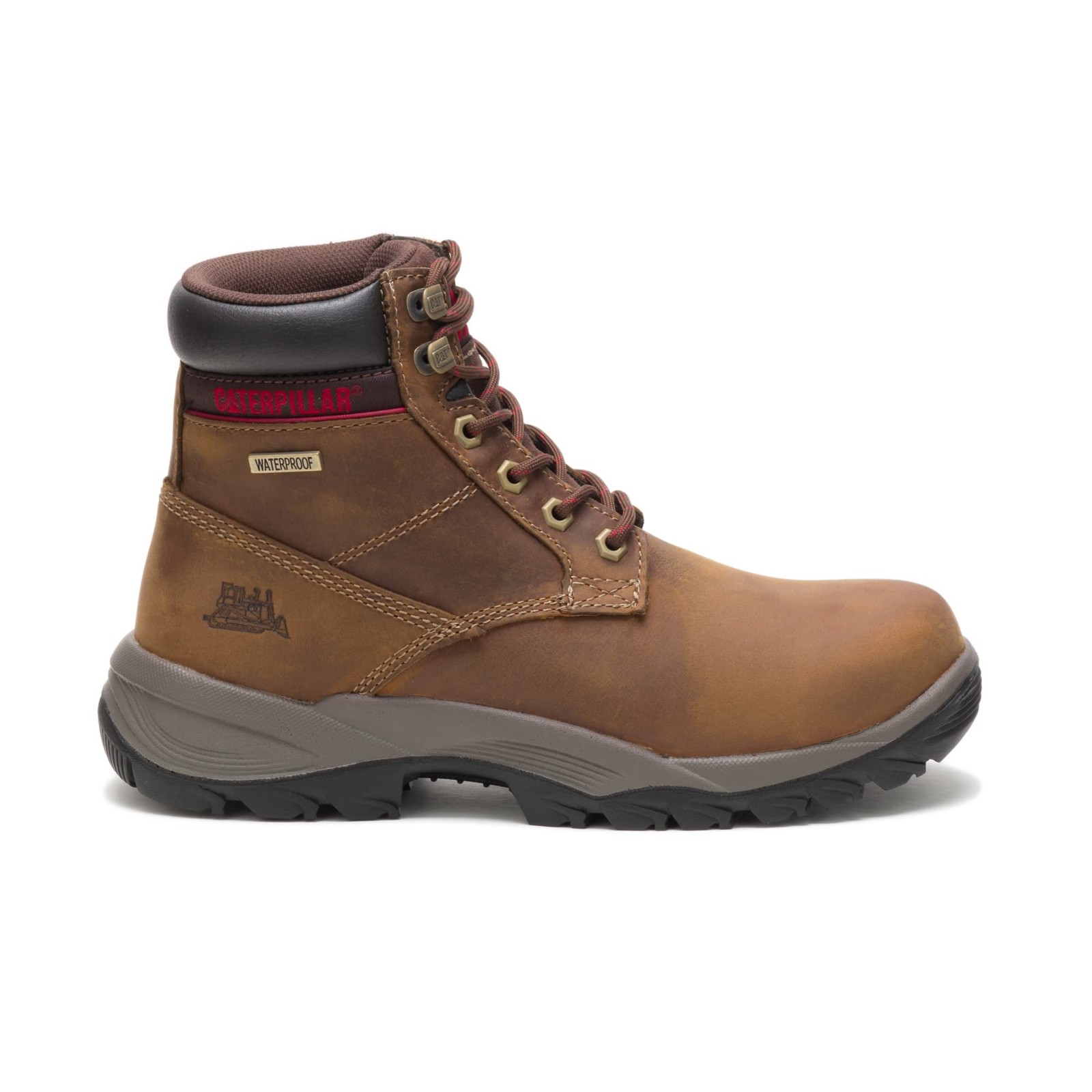 Sz 7 Wide Caterpillar Dryverse 6" Waterproof Work Boot dark 