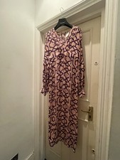 Salmon/blue Alexandra Miro Dress w tags. Slight imperfection on buttons Sz:Small