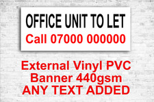 Büros Einheiten zu vermieten Geschäft extern Vinyl PVC Banner Hinweis Schild JEDER TEXT