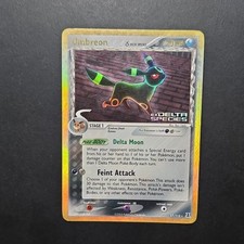 JCC Pokémon Umbreon Delta Species Holo Carta Rara 17/113. Ligeramente dañado