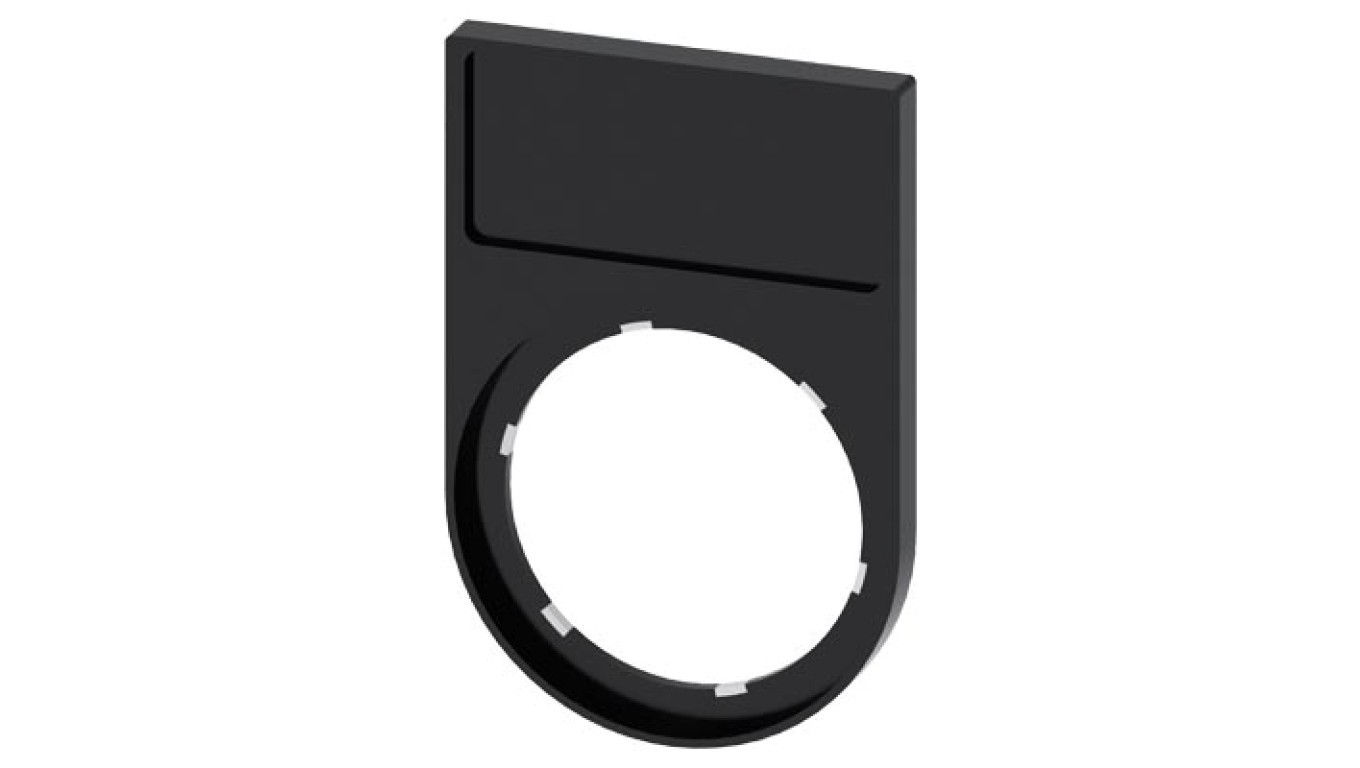 Ramka do etykiet samoprzylepnych 12,5x27mm czarna zaokrąglona otwór 22mm SIRIUS