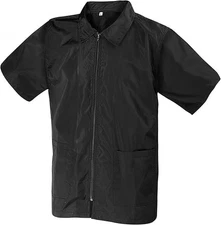 Regale Barber Supply Old School Black Shot Sleeved Barber Jacket - Smock