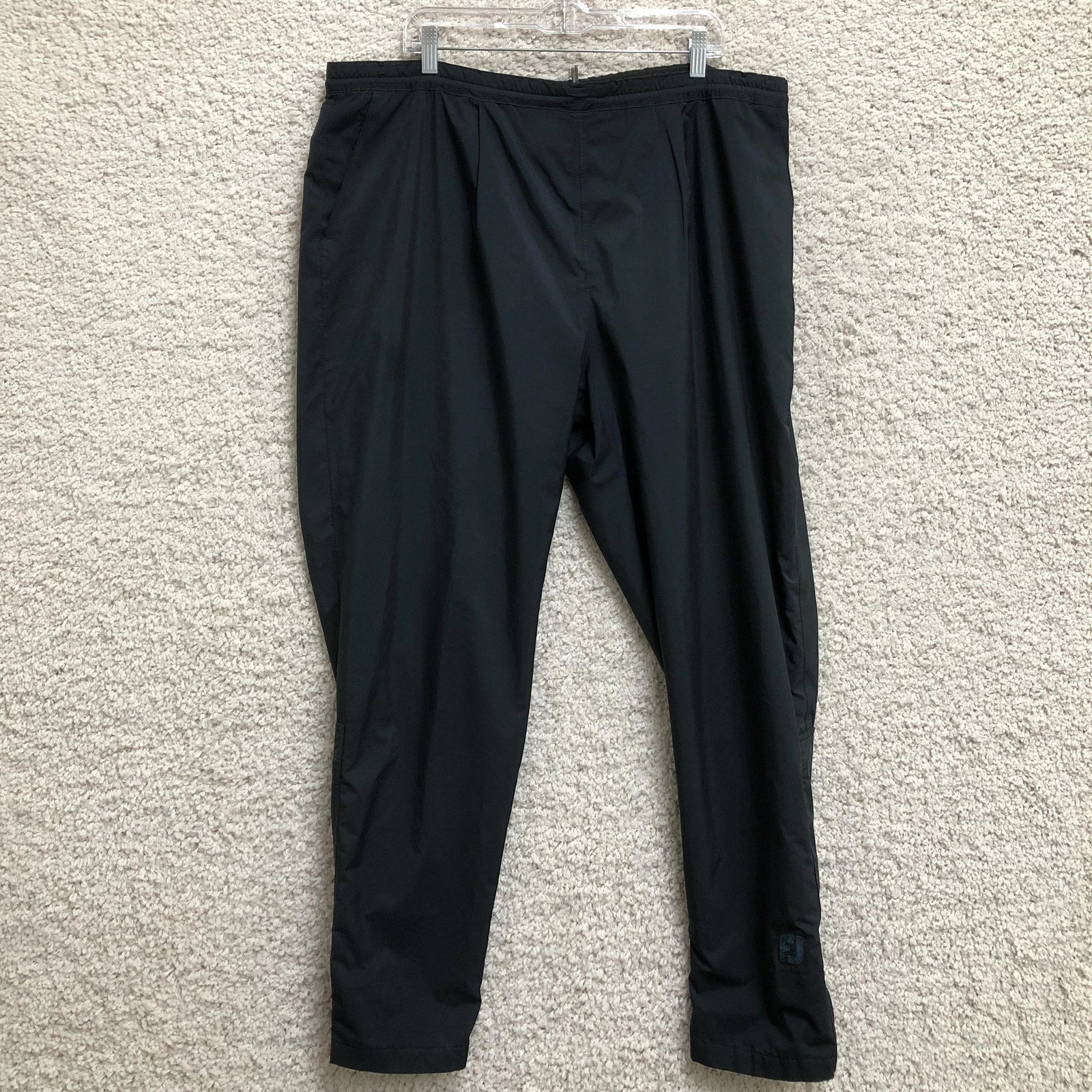 FootJoy DryJoys Rain Pants Mens Large Black Golf Waterproof Lightweight Elastic