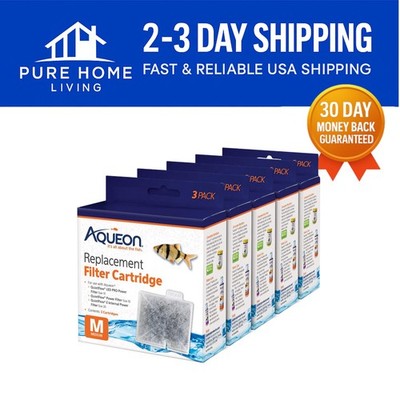 15 Pack Aqueon Aquarium Filter Cartridges with 25% More Activated Carbon