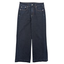 American Eagle Baggy Wide Leg Jeans Womens 6 Short 30x30 Dark 90s Style Denim