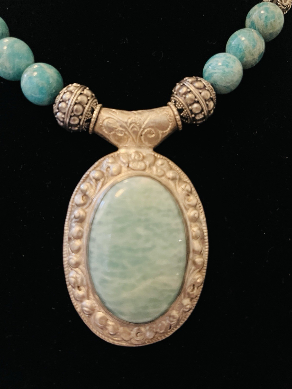 Amazonite ~ Handmade Copper wire wrapped pendant … - image 2