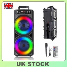6000W Portable Bluetooth Speaker, Heavy Bass Sound System with Party Microphone