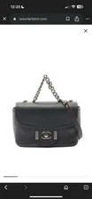 Chanel Black Archi Chic Flap Bag Quilted Grained Calfskin Small