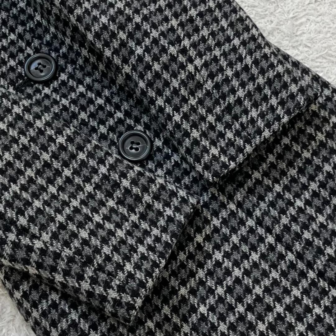 Max Mara Long Caot Houndstooth pattern Size 42 Co… - image 5