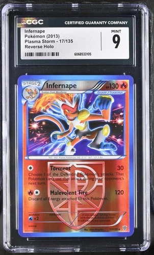 CGC 9 MINT Infernape 2013 Plasma Storm 17/135 Reverse Holo Pokemon Card