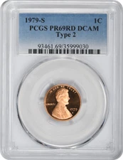 1979-S Lincoln Cent Type 2 PR69RD DCAM PCGS