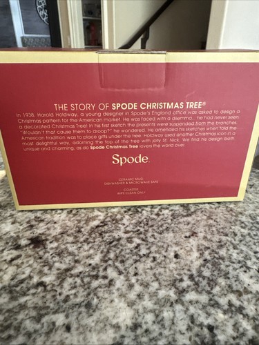Spode Christmas Tree Mug Cup and Coaster Set 12 Ounce, New Gift - Picture 4 of 4
